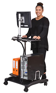 Sit Stand Desk with Shelf