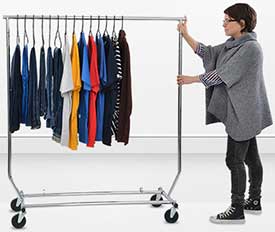 Portable Rolling Clothes Rack