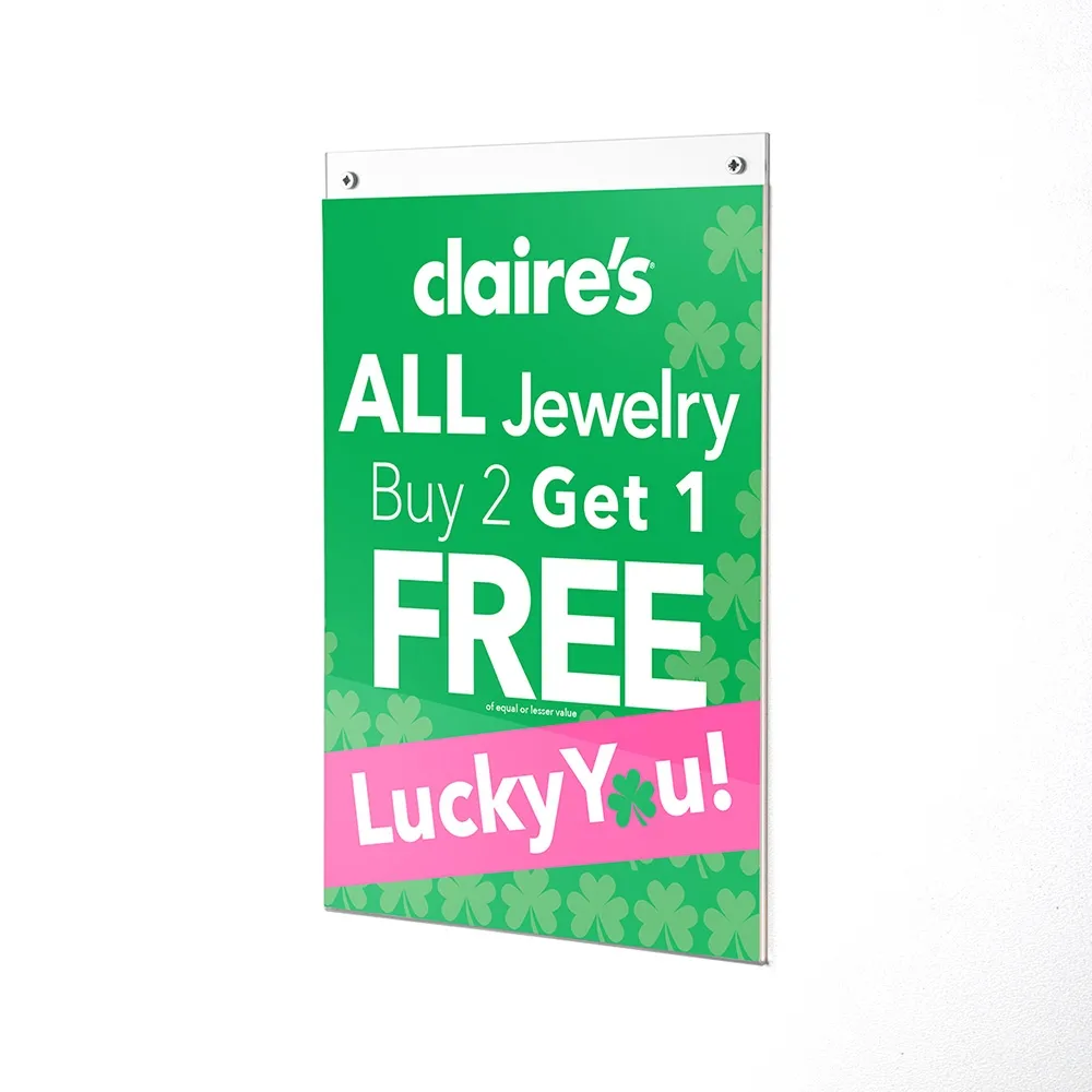 A4 Acrylic POS Sign Holder