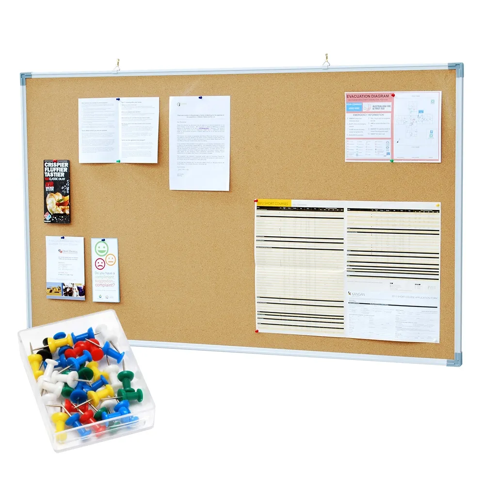 Cork Notice Board – 90 x 150cm w/ push-pins