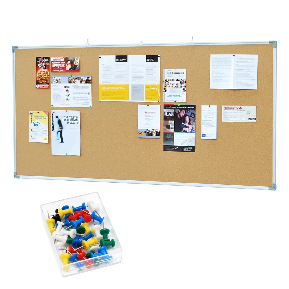 Cork Bulletin Board – 90 x 180cm w/ push-pins