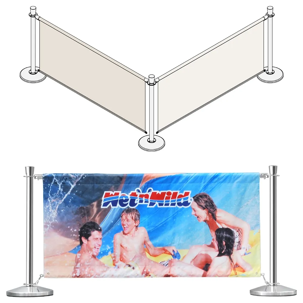 Advertising Barriers w/ Single-Sided Printing