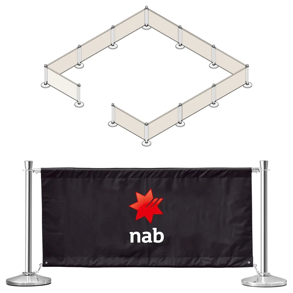 Advertising Barrier w/ Single-Sided Printing