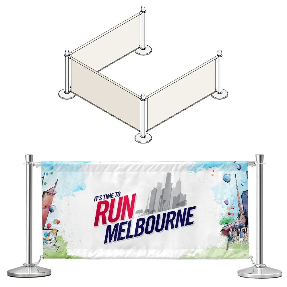 Printed Cafe Barrier w/ Double-Sided Printing