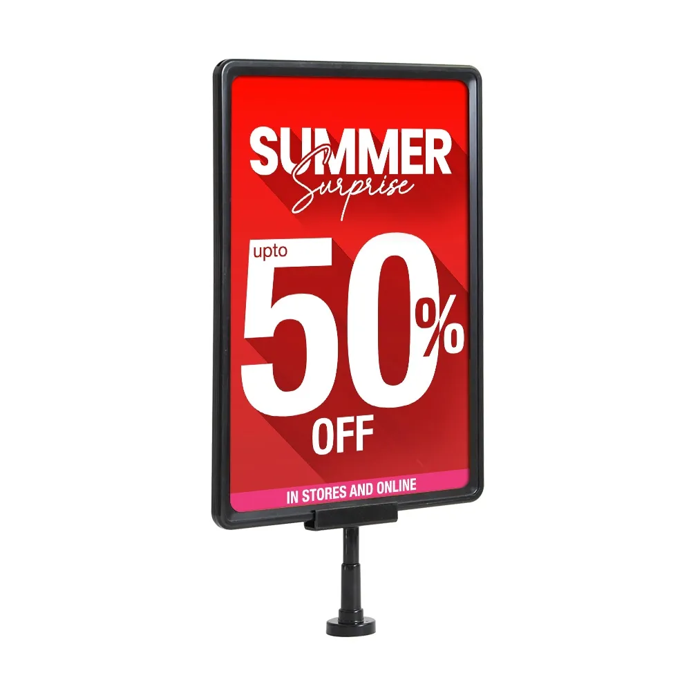 A4 Pricing Stand w/ Round Magnetic Base