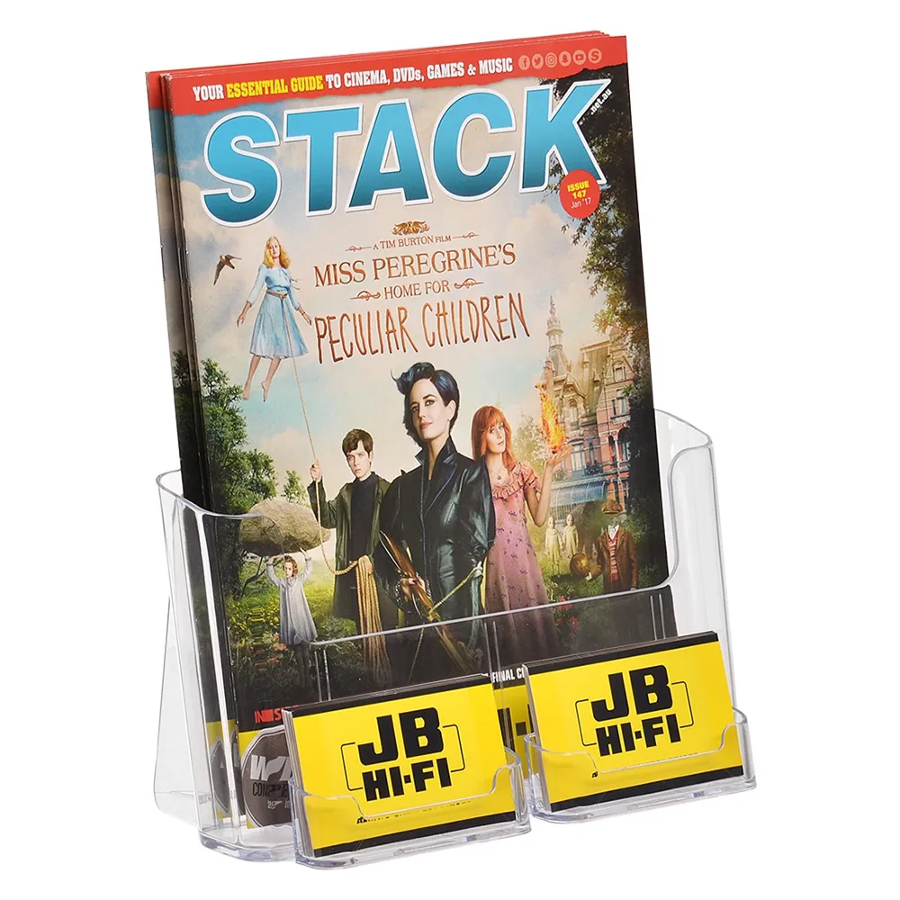 Flyer Holder with Business Card Pockets