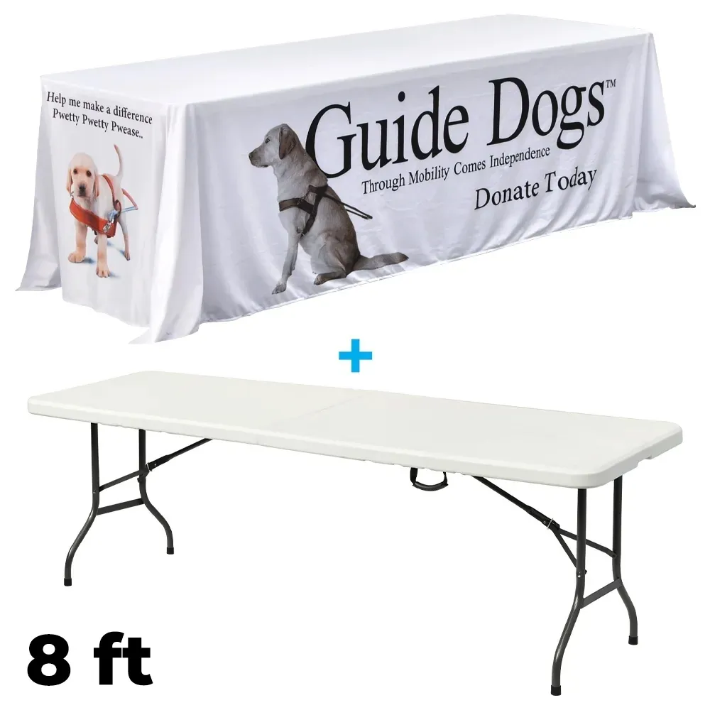 Custom 8 ft Printed Table Skirt