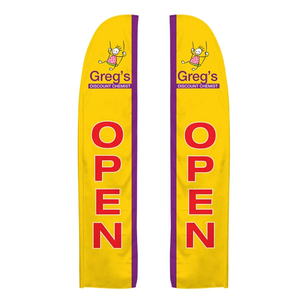 Double Sided 3.1m Beach Flag Prints