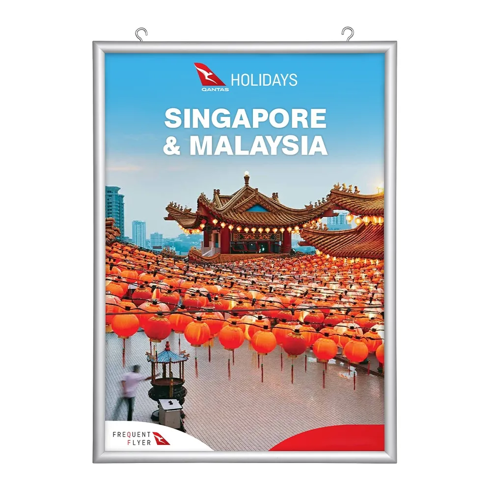 Double Sided Clip Frames - A1 Silver