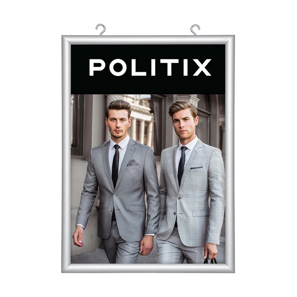 Double Sided A2 Clip Frames - Silver