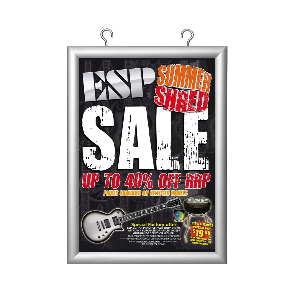 Double Sided A3 Sign Frames - Silver