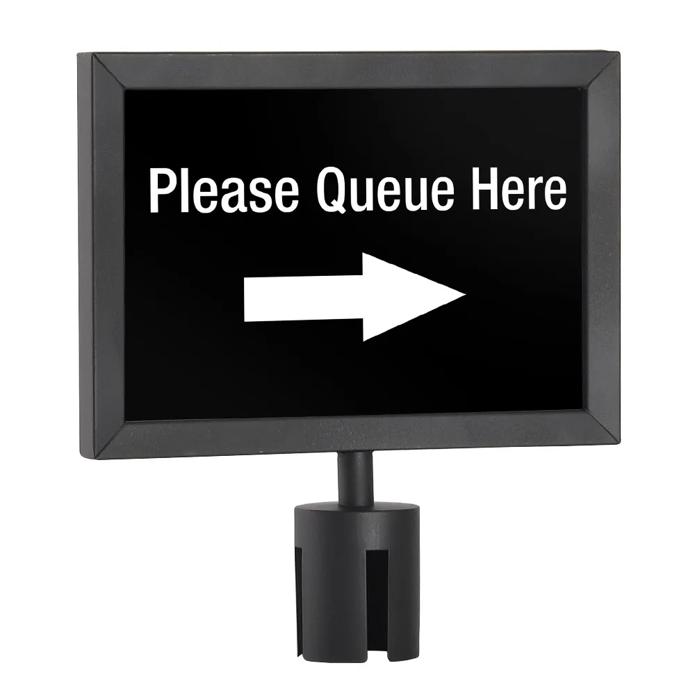 Black Retractable Sign Holder