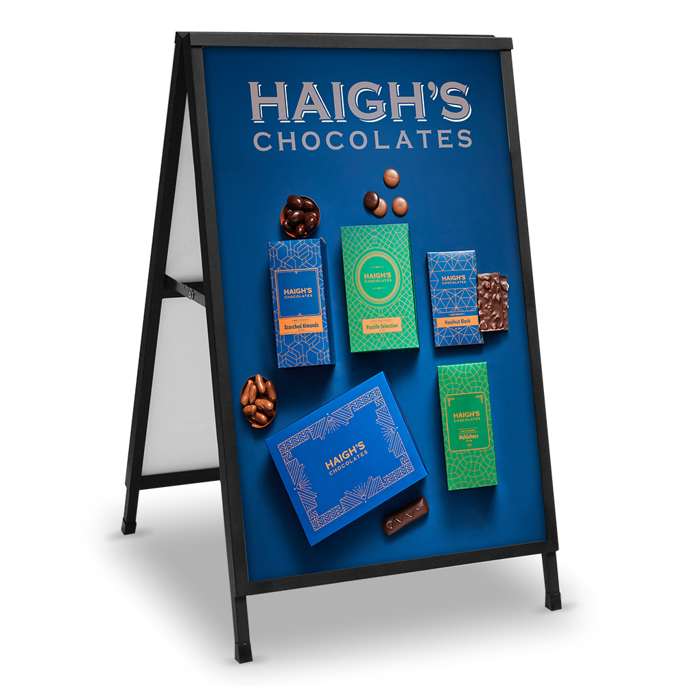 A-Frame Sign with Slide-in Graphics