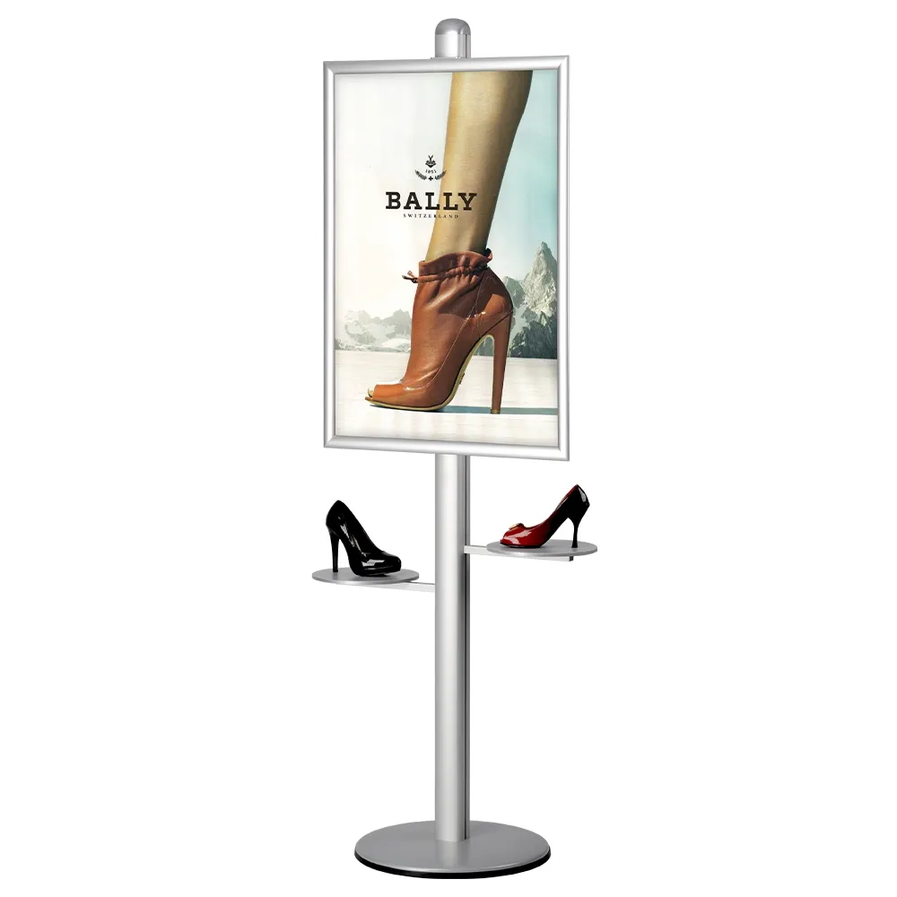 A1 Poster Stand with Shelves