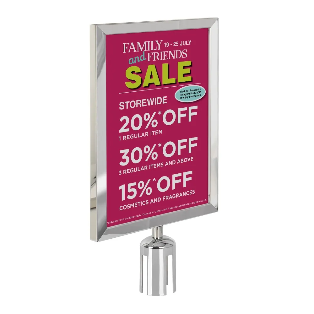 Stanchion Post Sign Holder