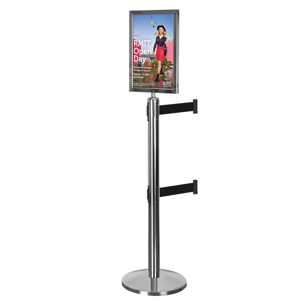 Dual Retractable Belt Stanchions