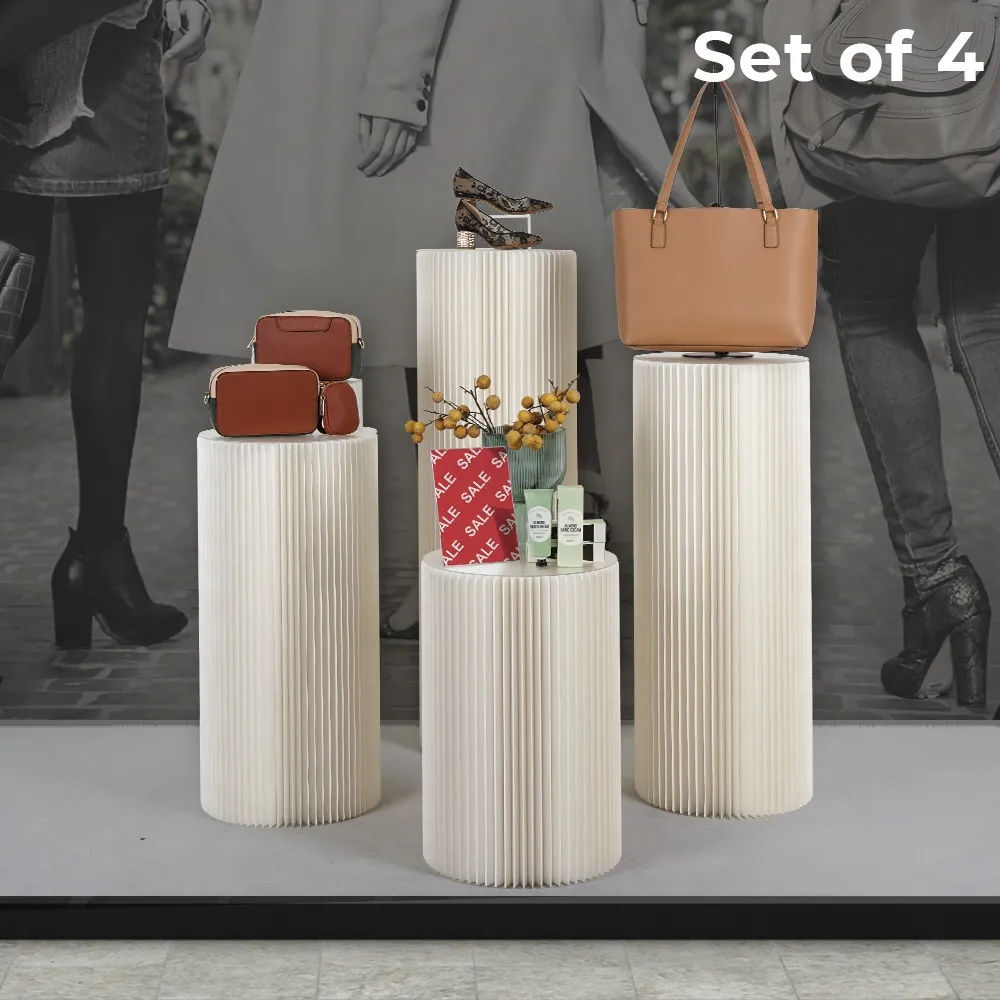 White Cylinder Plinths